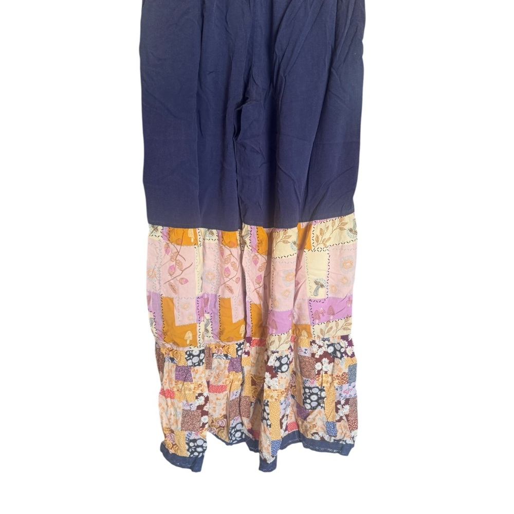 Patchwork Easel Wide Leg Pants Multicolor - Picture 2 of 4